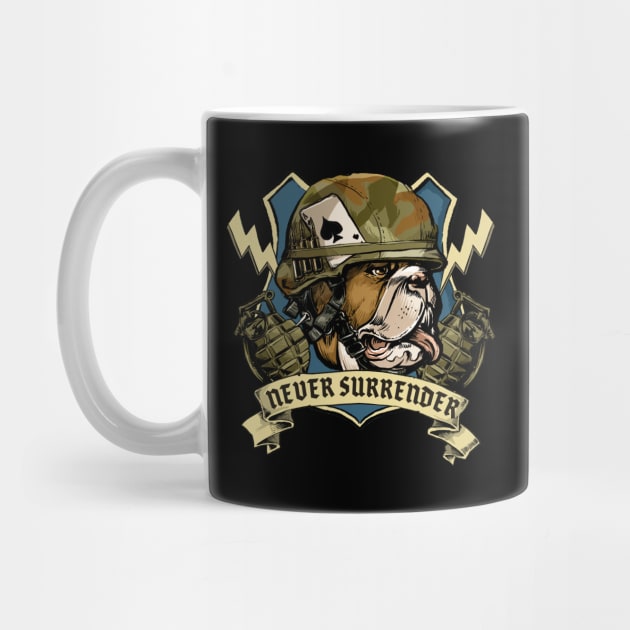 Bulldogs Never Surrender by Black Tee Inc